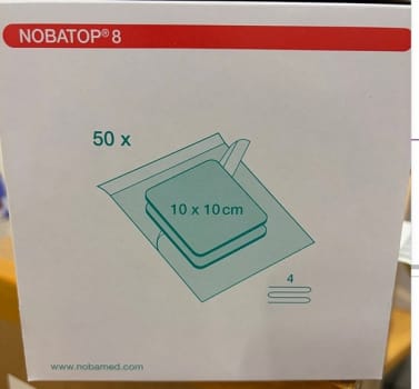 Nobatop, kompres, non woven, brev a 2 stk., steril, 10 cm x 10 cm