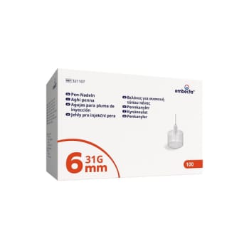 embecta, penkanyle, steril, 6 mm (31G)