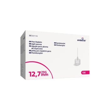 embecta, penkanyle, steril, 12,7 mm (29G)