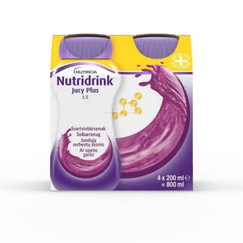 Nutridrink Jucy Plus,solbær, 200 ml