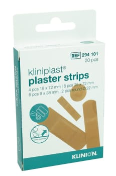 Kliniplast, plaster, vandtæt, 4 str. assorteret