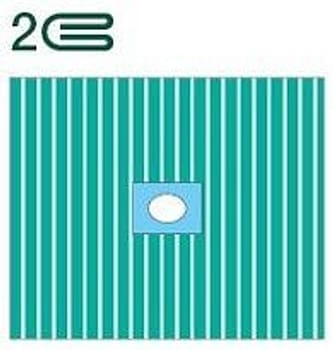 Bastos, afdækning med hul, 2-lag, selvklæbende, 6 cm hul, 50 cm x 60 cm