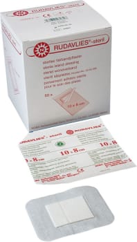 Rudavlies, plaster med sårpude 3,8x5cm, steril, 8 cm x 10 cm