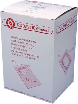 Rudavlies, plaster med sårpude 5x7,6cm, steril, 10 cm x 12 cm
