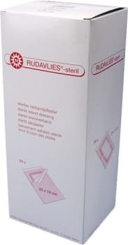 Rudavlies, plaster med sårpude 5x20,5cm, steril, 10 cm x 25 cm