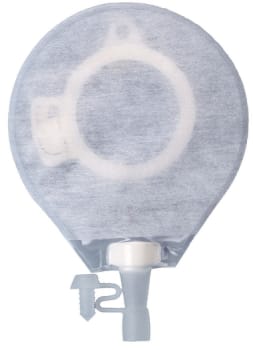 Assura, 2-dels urostomipose, Mikropose, klar/hvid, 40 mm ring