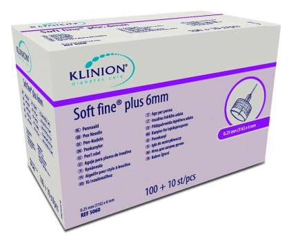 Klinion, Soft fine plus penkanyle, steril, 6 mm x 0,25 mm (31G)
