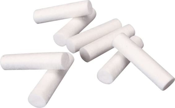 Nobadent, dentaltampon 100% bomuld, Ø 0,8cm x 4cm