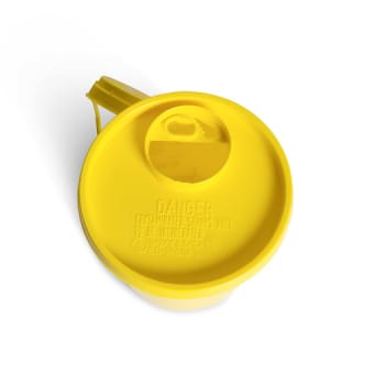 Klinion Easycare, kanylebeholder, gul, med kanyleaftræk UN godkendt, 1,5 l
