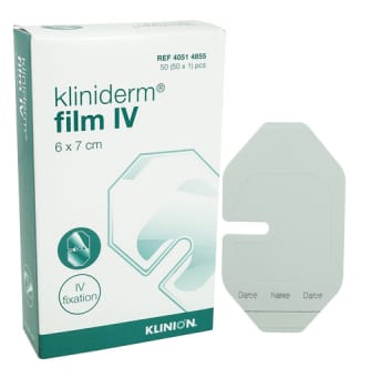 Kliniderm Film, IV forbinding, steril, 6 cm x 7 cm