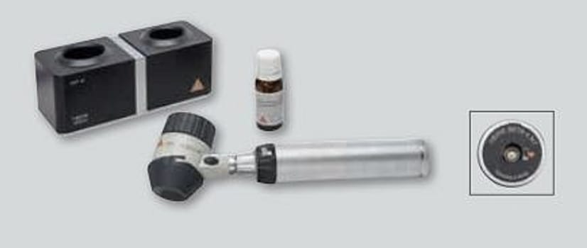HEINE DELTA 20T, Dermatoskopisæt, BETA4 NT Håndtag + NT4 lader