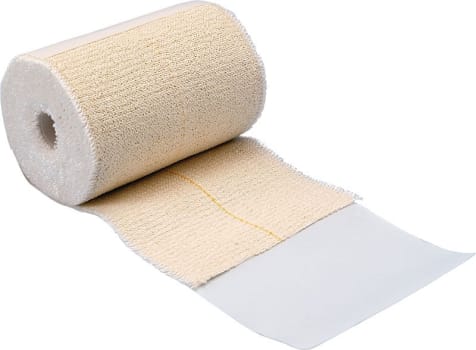 Tensoplast, porøst, selvhæftende strækbind, 7,5 cm x 4,5 m