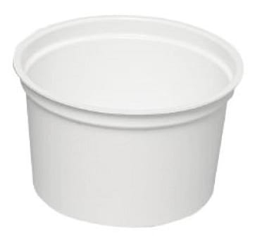 Mediq, protesebæger med låg, hvid polystyren, 200 ml