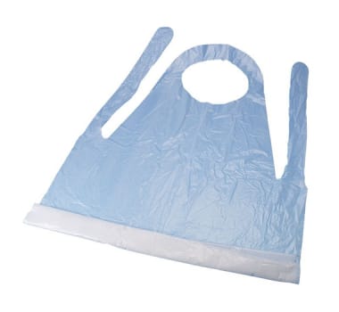 Klinion Protection, forklæde, hvid PE, 18 my, 80 cm x 125 cm