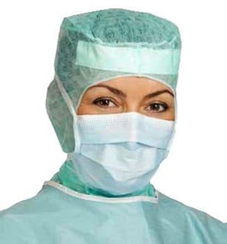 Barrier, maske, type II, bindebånd, blå