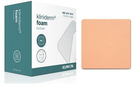 Kliniderm Foam, skumbandage, steril NY, 5 cm x 5 cm