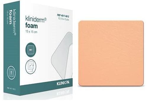 Kliniderm Foam, skumbandage, steril NY, 15 cm x 15 cm