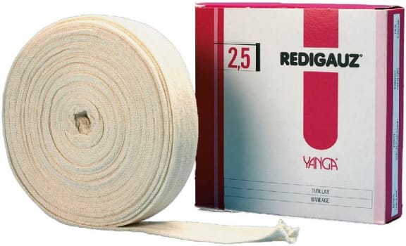 Redigauz, rørgaze str. 2,5, 100% bomuld ubleget, 2,5 cm x 20 m