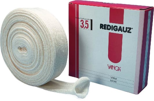 Redigauz, rørgaze str. 3,5, 100% bomuld ubleget, 3,5 cm x 20 m