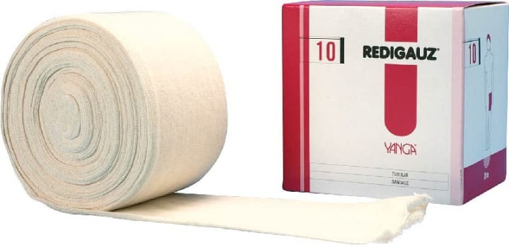 Redigauz, rørgaze str. 10, 100% bomuld ubleget, 10 cm x 20 m