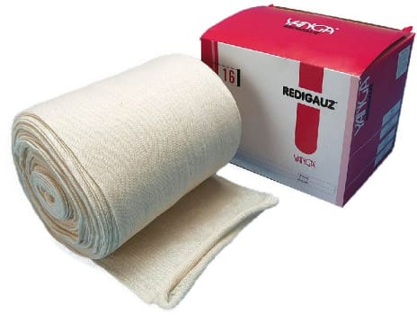 Redigauz, rørgaze str. 16, 100% bomuld ubleget, 16 cm x 20 m