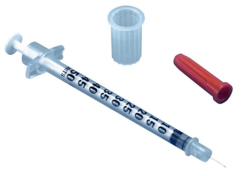 BD MicroFine, insulinsprøjte 0,5 ml med kanyle, steril, 8 mm x 0,30 mm (30G)