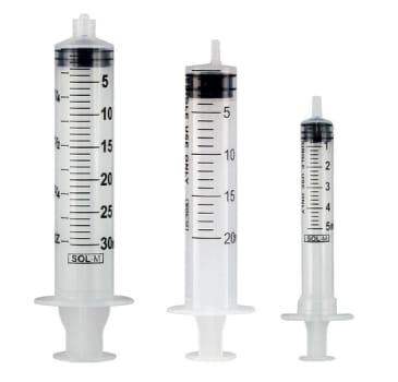 Sol-M, sprøjte, luer, 3-komp., steril, 10 ml