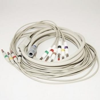 Welch Allyn CardioPerfect, patientkabel til hvile EKG med bananstik, 0,5 m