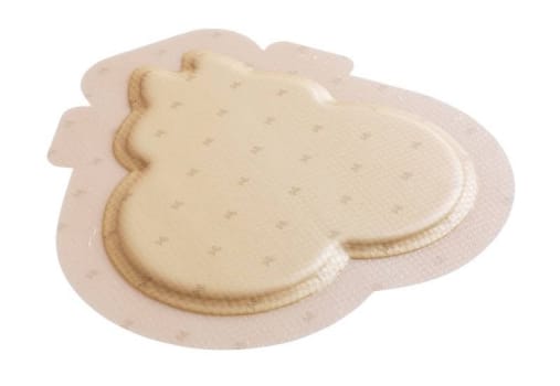 Allevyn Ag, sacrum antimikrobiel sårbandage, klæb. small, st., 17 cm x 17 cm