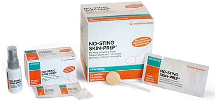 Secura No Sting, hudbeskyttelse uden alkohol, pind, steril, 3 ml