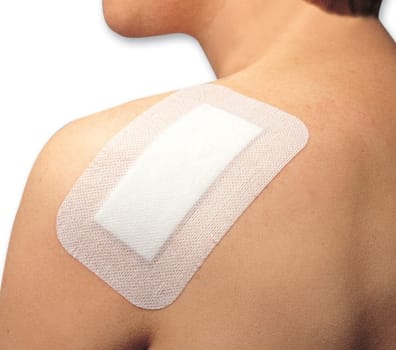 Kliniplast, border, non woven plaster med sårpude, steril, 5 cm x 7 cm