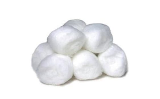 Klinisoft vattamponer, 0,6 g, 50% bomuld, 50% viscose, Pose á 500 g/ca.833 stk.