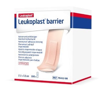 LEUKOPLAST Barrier, vandtæt plaster med kompres, steril, 22 mm x 72 mm