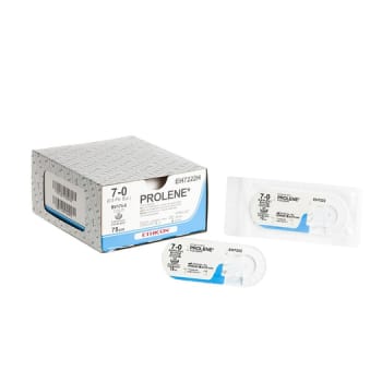 Ethicon Prolene, sutur, blå, 75 cm med CT-2 nål, steril, 2-0