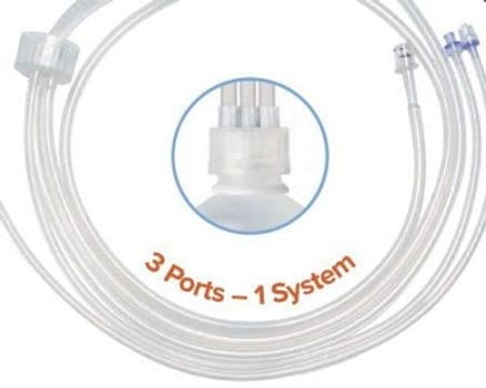 MDD, Air/water bottle tubing m CO2, hybrid skyltilslutn