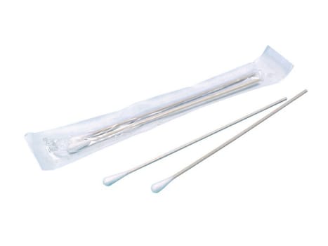 Mediq, træpind med vat i en ende, steril, 15 cm