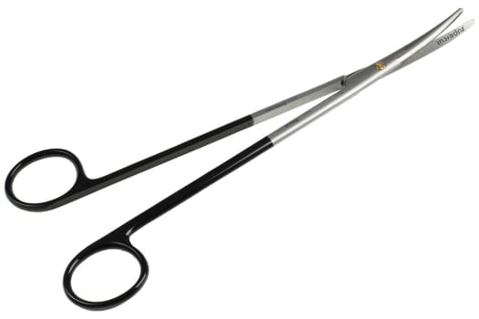 Medicon, saks, Metzenbaum buet, black line, 20 cm