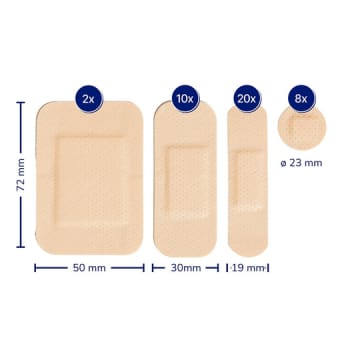 Hansaplast Water Resistent, plaster, vandtæt, 4 str. assorteret