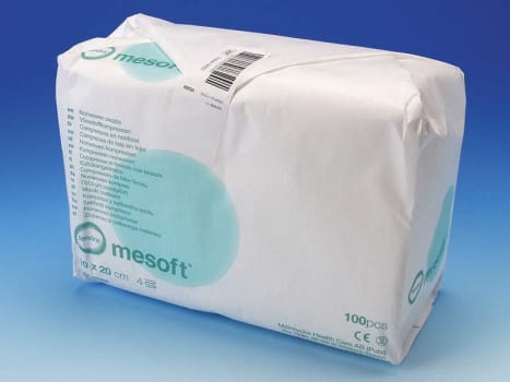 Mesoft non-woven, kompres, 10 cm x 20 cm