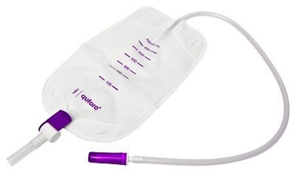 Qufora, benpose 30 cm slange, drejeventil +4cm, NRV, NW, 600 ml