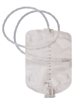 Conveen urinpose, 140cm just. Just. slange, krydsaftap,, 2000 ml