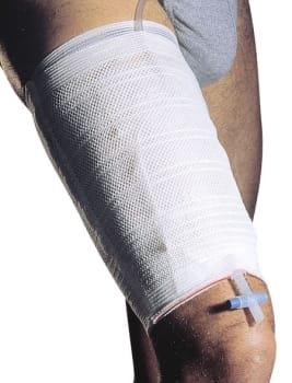 Leggyfix, urinposefiksering, brun, omkreds 50-60cm, large