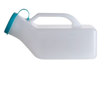 Warwick, urinkolbe med låg og hank, graduering, HDPE, 1000 ml