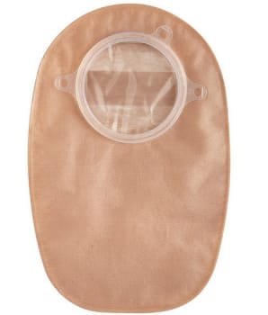 Natura+, 2-dels colostomipose, large, med vindue, beige, 57 mm ring