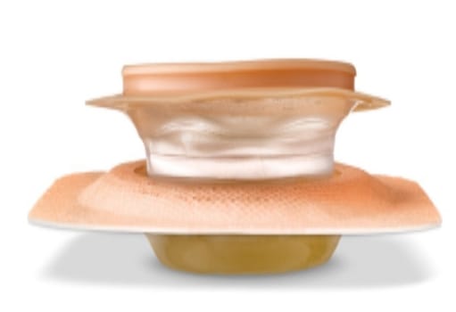 Natura Durahesive konveks, hudbeskyt.plade, løftbar flange, hydrokolloidklæb, 45/13-22 mm