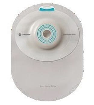 Sensura Mio Convex Dyb, 1-dels colostomipose, Midi, vindue, grå, Ø 31-43 mm