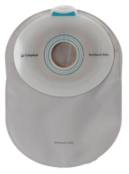 SenSura Mio, 1-dels colostomipose, Midi, vindue, grå, Ø 35 mm