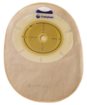 SenSura, 1-dels colostomipose, Maxi, 2 filtre, beige, Ø 10 - 65x76 mm