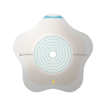 SenSura Mio Concave, basisplade, opklipbar 50-65 mm, med bælteører, 70 mm ring