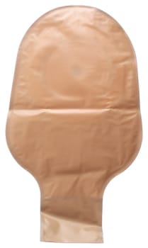 Assura, 1-dels ileostomipose, Midi, uden kulfilter, beige, Ø 10-55 mm